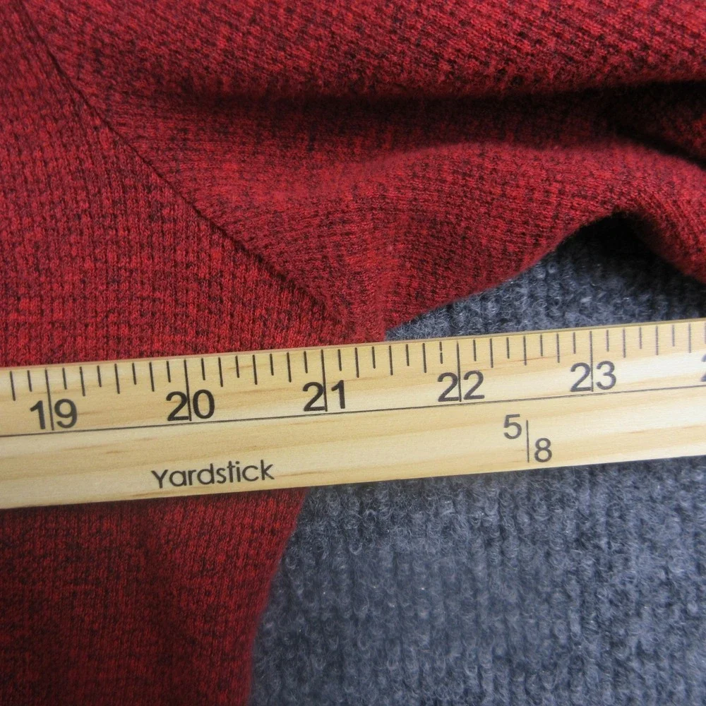 Ecko Unltd Sweater Mens XL Red Waffle Knit Crewneck Pullover Long Sleeve Logo‎